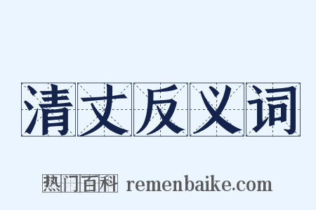 清丈反义词是什么意思的图片